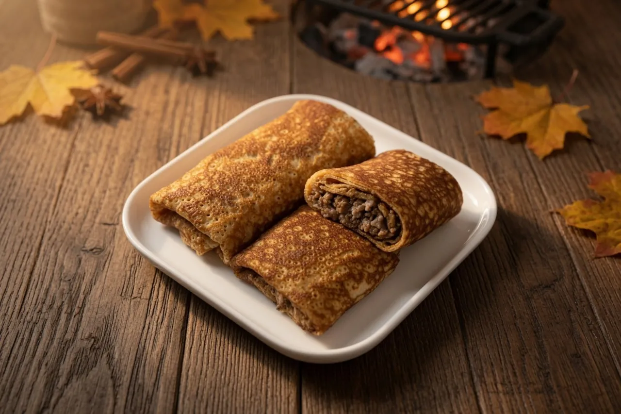 Блины фаршированные с мясом