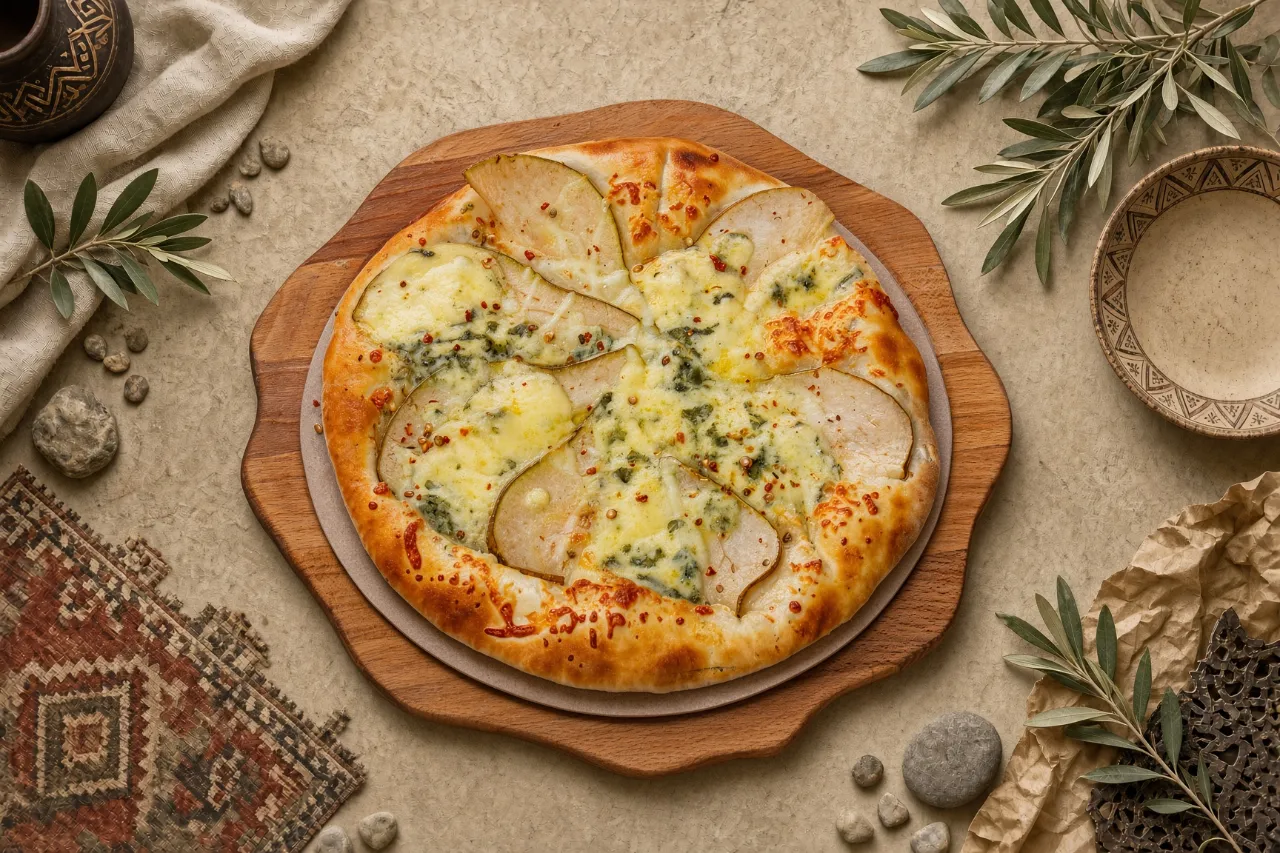 Хачапури с грушей и сыром дорблю
