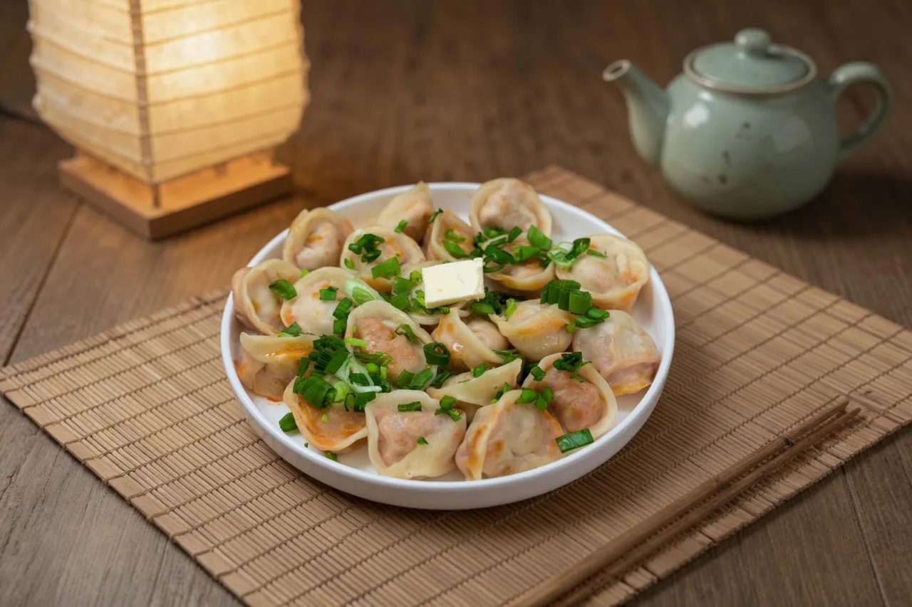 Пельмени с кимчи